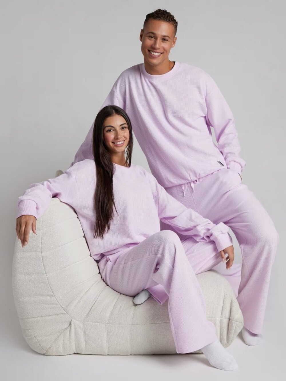 Cmfrt Waffle Lounge Bundle (Pants & Top) - Unisex Small/Opal